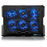 1214 - Cooler Para Notebook 6 Fans Led Azul  AC282 - 34808