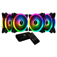 Kit Com 4 Fans RGB - Aeolus M2-1204R - 1428