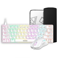 Kit Gamer Gamdias Teclado + Mouse + Mousepad Branco Switch Azul ABNT2 - HERMES E4 3-IN-1 COMBO (ABNT2 / BLUE) - 1482