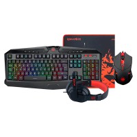 Kit Gamer Redradon S101-BA-2-SP Teclado K503RGB + Mouse M601 + Headset H120 + Mousepad P001 Preto - 746854 - 1291