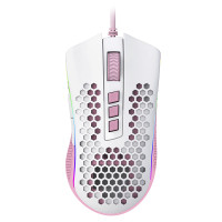 Mouse Gamer Redragon Storm RGB Branco Com Rosa M808WP-RGB - 1149