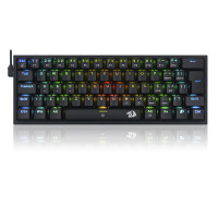 Teclado Mecânico Gamer Fizz RGB Preto Switch Azul - 1157