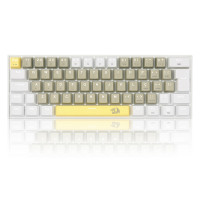 Teclado Gamer Redragon Lakshmi Amarelo+Cinza+Branco Com Switch Marrom - 1155