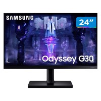 Monitor Gamer Samsung Odyssey G30 24" FHD 144Hz 1ms Freesync Preto Com Ajuste De Altura e Pivot De Inclinação - LS24BG300ELMZD - 1065