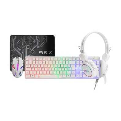 COMBO GAMER BXR CB-G593W TECLADO/MOUSE/HEADSET/MOUSE PAD - 2217 