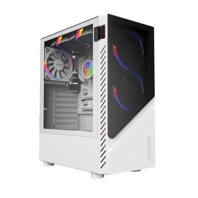 GABINETE GAMER SET WHITE GHOST - LATERAL EM VIDRO - PCYES - GSWGPBR - 2164