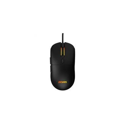 MOUSE GAMER PCYES BASARAN BLACK VULCAN - 12400 DPI - RGB - 6 BOTOES - PMGBRBV - 2170